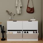 Casa si Gradina - Mobilier - Dulapuri si sifoniere - Dulapuri pantofi - Pantofar Hanah Home, PAL melaminat, 120.5 x 30 x 79.2 cm, deschis nuc, 350MWD1215 - Infinity.ro