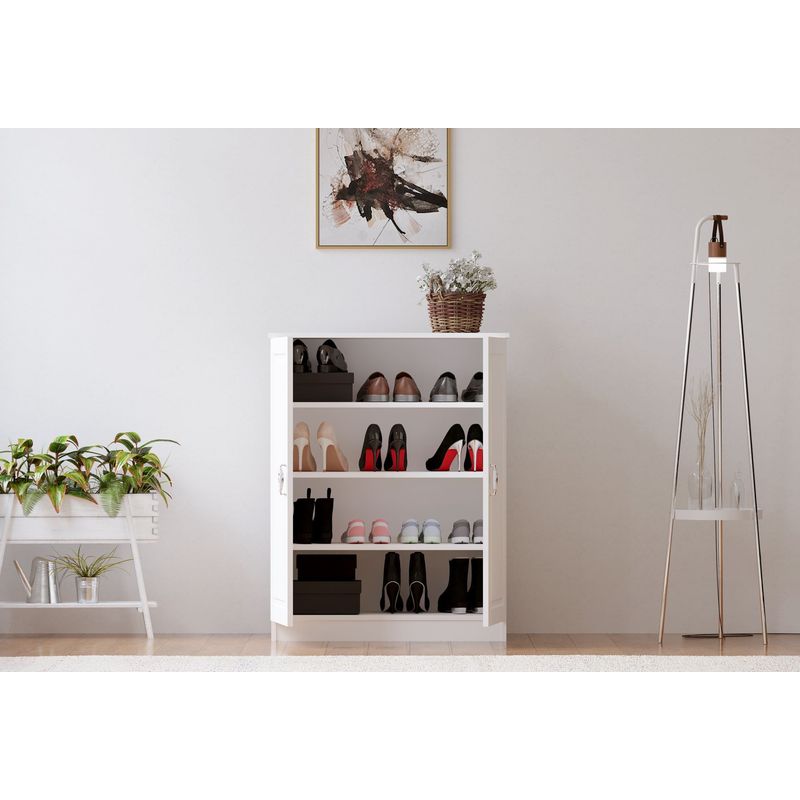 Casa si Gradina - Mobilier - Dulapuri si sifoniere - Dulapuri pantofi - Pantofar Hanah Home, PAL melaminat, 70 x 35 x 100 cm, alb mat, 167RAB1601 - Infinity.ro