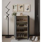Casa si Gradina - Mobilier - Dulapuri si sifoniere - Dulapuri pantofi - Pantofar Hanah Home, PAL melaminat, 60 x 34 x 97 cm, sapphire stejar/antracit, 469ORN1302 - Infinity.ro