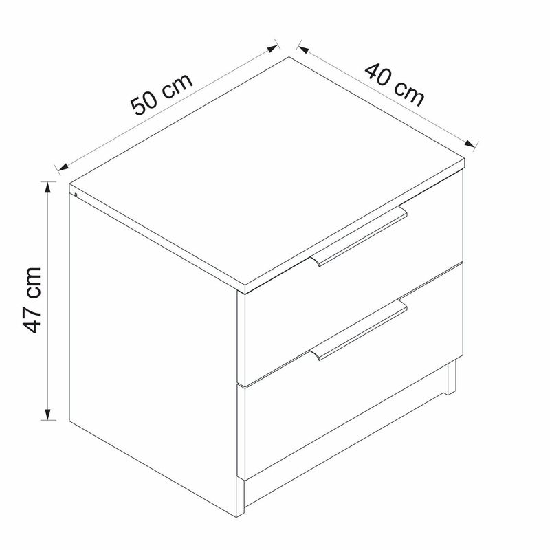 Casa si Gradina - Mobilier - Comode si corpuri - Noptiere - Noptieră Hanah Home, PAL melaminat, 54 x 47 x 40 cm, nuc, 506MNR1504 - Infinity.ro