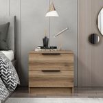 Casa si Gradina - Mobilier - Comode si corpuri - Noptiere - Noptieră Hanah Home, PAL melaminat, 54 x 47 x 40 cm, nuc, 506MNR1504 - Infinity.ro