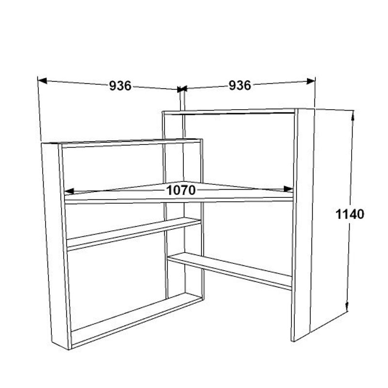 Casa si Gradina - Mobilier - Mese si birouri - Birouri - Birou studiu Hanah Home, PAL melaminat, 93.6 x 114 cm, negru/alb, 875ZNA4635 - Infinity.ro