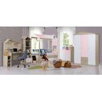 Casa si Gradina - Mobilier - Mese si birouri - Birouri - Birou studiu Hanah Home, PAL melaminat, 112 x 62 x 149 cm, roz, 842PRB1116 - Infinity.ro