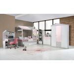 Casa si Gradina - Mobilier - Mese si birouri - Birouri - Birou studiu Hanah Home, PAL melaminat, 112 x 62 x 149 cm, roz/gri, 842PRB1111 - Infinity.ro