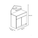 Casa si Gradina - Mobilier - Mese si birouri - Birouri - Birou studiu Hanah Home, PAL melaminat, 112 x 62 x 149 cm, roz/gri, 842PRB1111 - Infinity.ro