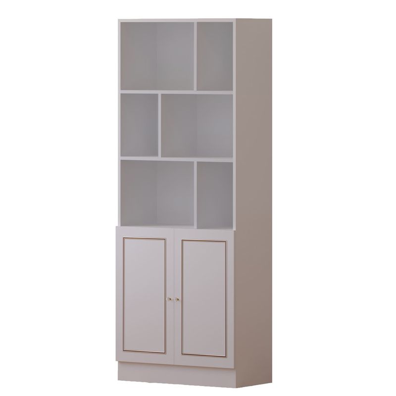 Casa si Gradina - Mobilier - Mese si birouri - Birouri - Birou cu bibliotecă Hanah Home, PAL melaminat, 155 x 40 x 150 cm, alb mat, 167RAB1709 - Infinity.ro
