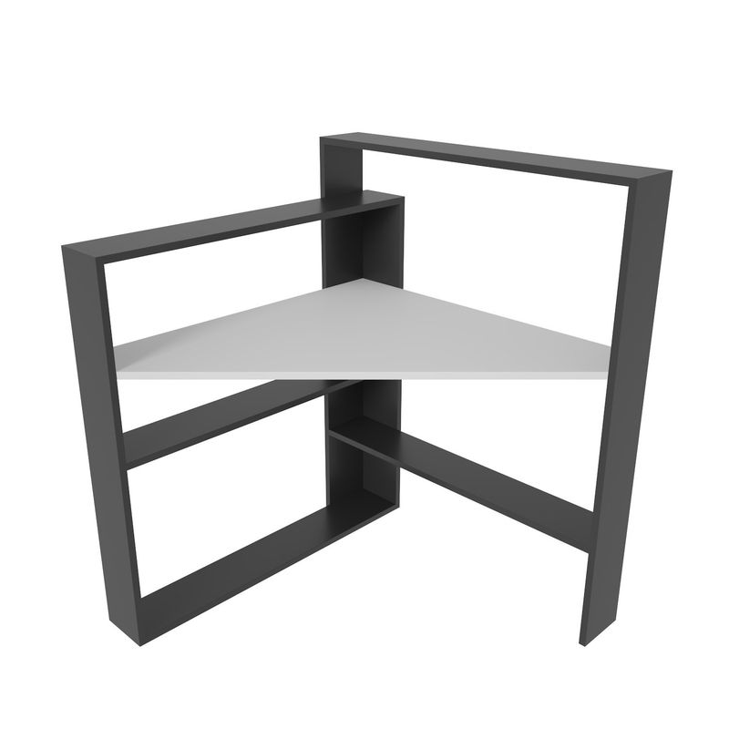 Casa si Gradina - Mobilier - Mese si birouri - Birouri - Birou studiu Hanah Home, PAL melaminat, 93.6 x 114 cm, negru/alb, 875ZNA4635 - Infinity.ro