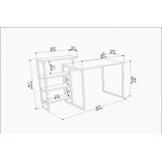 Casa si Gradina - Mobilier - Mese si birouri - Birouri - Birou studiu Hanah Home, PAL melaminat, 133 x 60 x 76.8 cm, negru, 322RTC1306 - Infinity.ro