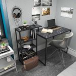 Casa si Gradina - Mobilier - Mese si birouri - Birouri - Birou studiu Hanah Home, PAL melaminat, 133 x 60 x 76.8 cm, negru, 322RTC1306 - Infinity.ro