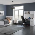 Casa si Gradina - Mobilier - Mese si birouri - Birouri - Birou studiu Hanah Home, PAL melaminat, 120 x 60 x 167 cm, alb, 479ADR2714 - Infinity.ro