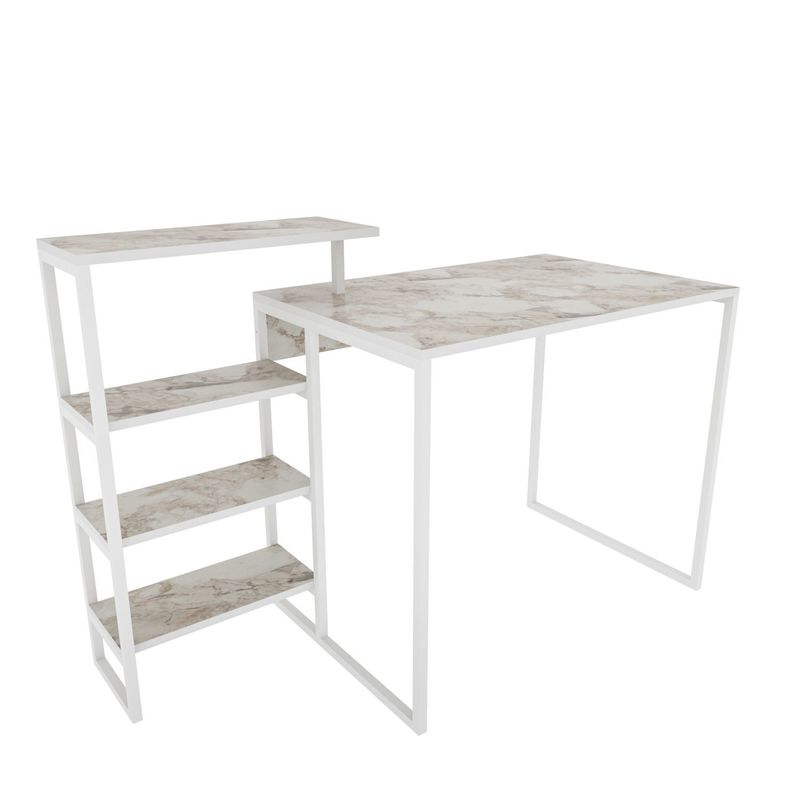 Casa si Gradina - Mobilier - Mese si birouri - Birouri - Birou studiu Hanah Home, PAL melaminat, 133 x 60 x 76.8 cm, alb, 322RTC1308 - Infinity.ro