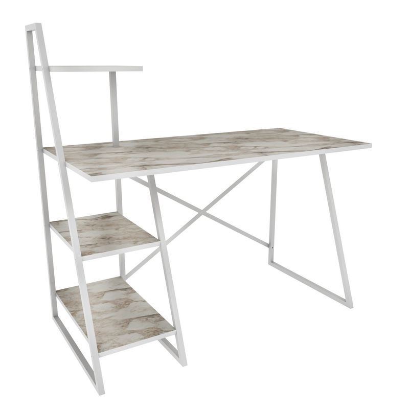Casa si Gradina - Mobilier - Mese si birouri - Birouri - Birou studiu Hanah Home, PAL melaminat, 120 x 60 x 120 cm, alb, 322RTC1311 - Infinity.ro
