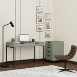 Casa si Gradina - Mobilier - Mese si birouri - Birouri - Birou studiu Hanah Home, PAL melaminat, 120 x 55 x 77.4 cm, verde, 350MWD1310 - Infinity.ro