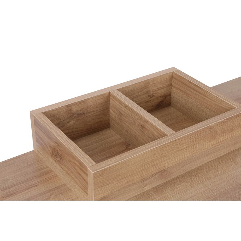 Casa si Gradina - Mobilier - Mese si birouri - Birouri - Birou studiu Hanah Home, PAL melaminat, 100 x 89 x 50 cm, stejar/negru, 811MDD3822 - Infinity.ro