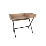 Casa si Gradina - Mobilier - Mese si birouri - Birouri - Birou studiu Hanah Home, PAL melaminat, 100 x 89 x 50 cm, stejar/negru, 811MDD3820 - Infinity.ro