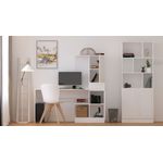 Casa si Gradina - Mobilier - Mese si birouri - Birouri - Birou cu bibliotecă Hanah Home, PAL melaminat, 120 x 40 x 75 cm, alb mat, 167RAB1702 - Infinity.ro