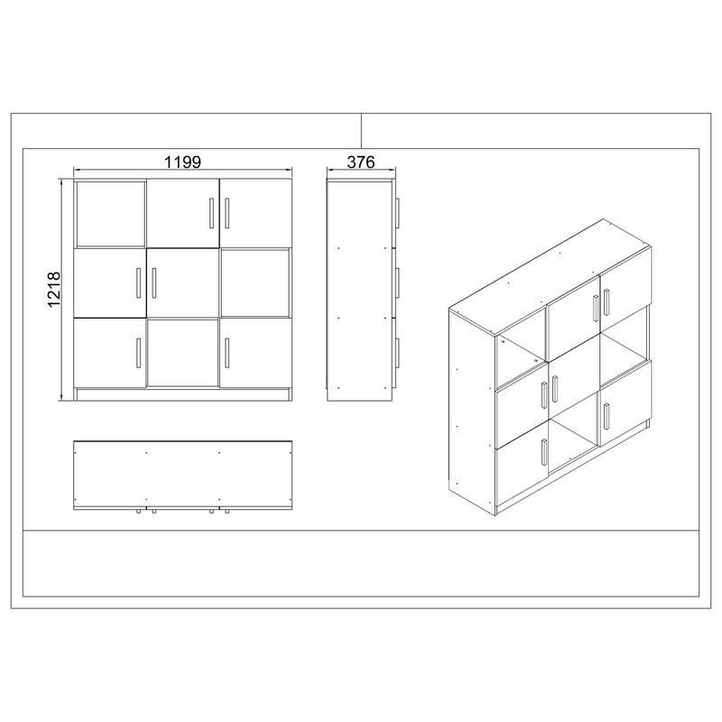 Casa si Gradina - Mobilier - Mese si birouri - Birouri - Set mobilier birou Hanah Home, PAL melaminat, 140 x 73.8 x 60 cm, alb, 956LCS3413 - Infinity.ro