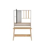 Casa si Gradina - Mobilier - Mese si birouri - Birouri - Birou studiu Hanah Home, PAL melaminat, 120 x 60 x 196.6 cm, alb/stejar, 322RTC1319 - Infinity.ro
