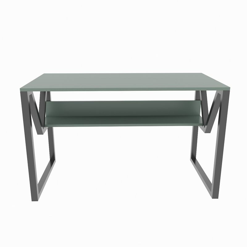 Casa si Gradina - Mobilier - Mese si birouri - Birouri - Birou studiu Hanah Home, PAL melaminat, 120 x 60 x 72.8 cm, verde/negru, 875ZNA4544 - Infinity.ro