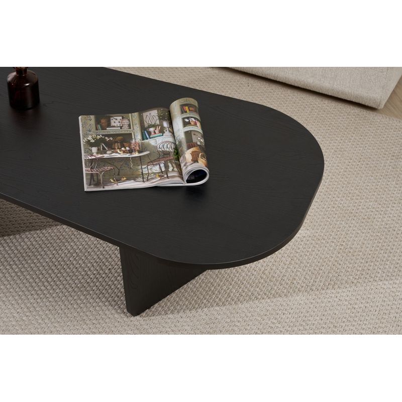 Casa si Gradina - Mobilier - Mese si birouri - Masute de cafea - Măsuță cafea Hanah Home, PAL melaminat, 130 x 65 x 40 cm, lemn negru, 838NRD1110 - Infinity.ro