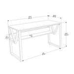 Casa si Gradina - Mobilier - Mese si birouri - Birouri - Birou studiu Hanah Home, PAL melaminat, 120 x 60 x 72.8 cm, verde/negru, 875ZNA4544 - Infinity.ro