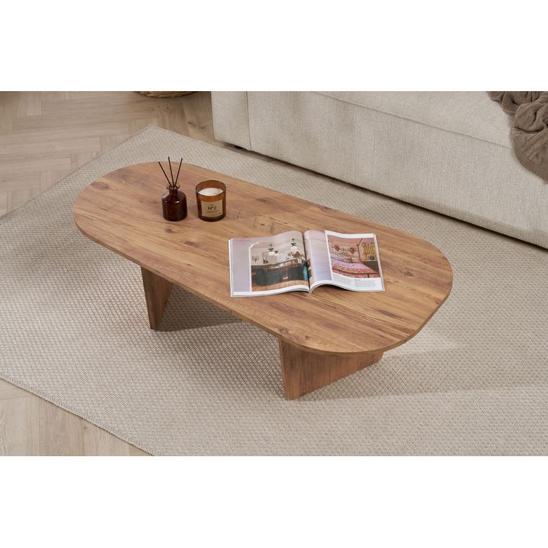 Casa si Gradina - Mobilier - Mese si birouri - Masute de cafea - Măsuță cafea Hanah Home, PAL melaminat, 130 x 65 x 40 cm, atlantic pine, 838NRD1109 - Infinity.ro