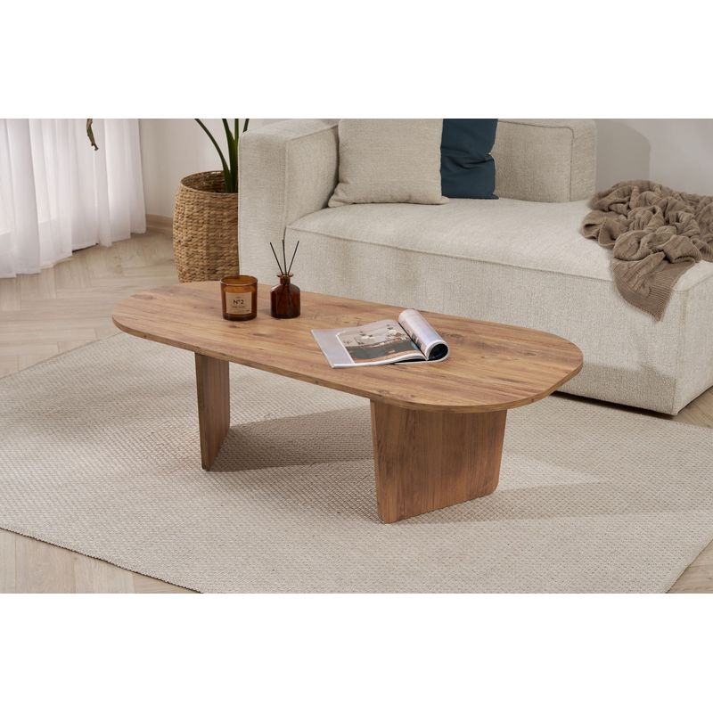 Casa si Gradina - Mobilier - Mese si birouri - Masute de cafea - Măsuță cafea Hanah Home, PAL melaminat, 130 x 65 x 40 cm, atlantic pine, 838NRD1109 - Infinity.ro