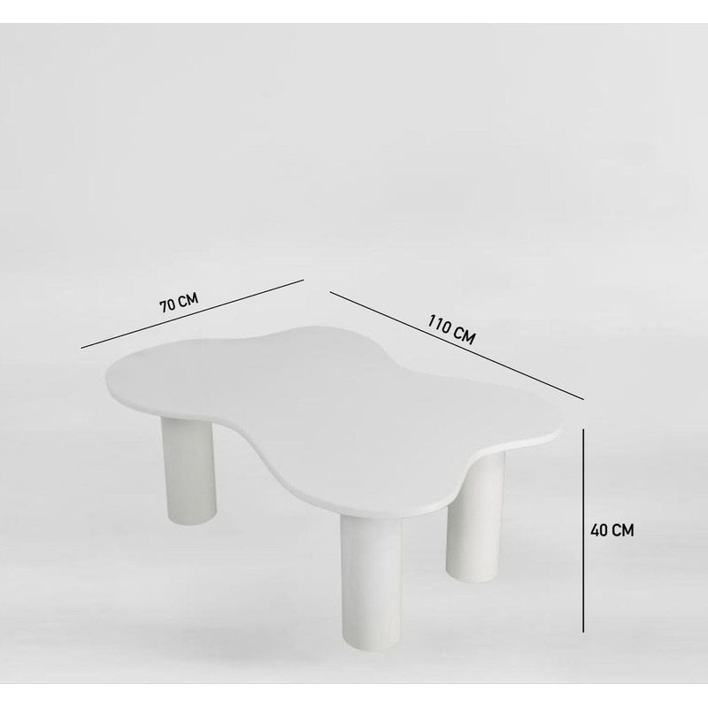 Casa si Gradina - Mobilier - Mese si birouri - Masute de cafea - Măsuță cafea Hanah Home, MDF, 110 x 70 x 40 cm, alb, 313RTX1152 - Infinity.ro