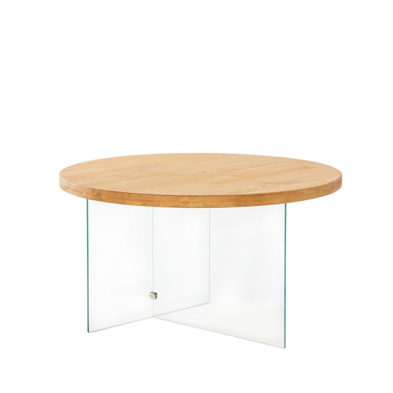 Casa si Gradina - Mobilier - Mese si birouri - Masute de cafea - Măsuță cafea Hanah Home, MDF, 70 x 40 cm, transparent/stejar, 552NOS2411 - Infinity.ro