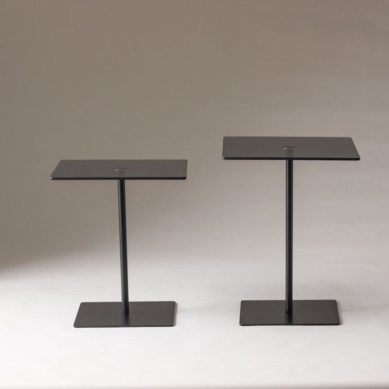 Casa si Gradina - Mobilier - Mese si birouri - Masute de cafea - Set măsuțe cafea Hanah Home, PAL melaminat, 40 x 40 x 45 cm, negru/fume, 552NOS2577 - Infinity.ro