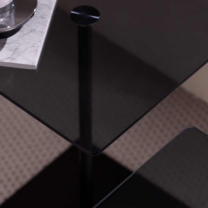 Casa si Gradina - Mobilier - Mese si birouri - Masute de cafea - Set măsuțe cafea Hanah Home, PAL melaminat, 40 x 40 x 45 cm, negru/fume, 552NOS2577 - Infinity.ro
