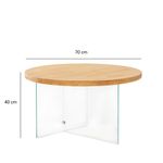 Casa si Gradina - Mobilier - Mese si birouri - Masute de cafea - Măsuță cafea Hanah Home, MDF, 70 x 40 cm, transparent/stejar, 552NOS2411 - Infinity.ro