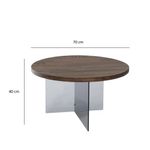 Casa si Gradina - Mobilier - Mese si birouri - Masute de cafea - Măsuță cafea Hanah Home, MDF, 70 x 40 cm, nuc/închis gri, 552NOS2409 - Infinity.ro