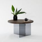 Casa si Gradina - Mobilier - Mese si birouri - Masute de cafea - Măsuță cafea Hanah Home, MDF, 70 x 40 cm, nuc/închis gri, 552NOS2409 - Infinity.ro