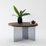 Casa si Gradina - Mobilier - Mese si birouri - Masute de cafea - Măsuță cafea Hanah Home, MDF, 70 x 40 cm, nuc/închis gri, 552NOS2409 - Infinity.ro