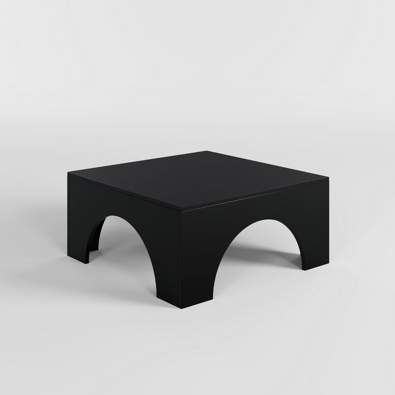 Casa si Gradina - Mobilier - Mese si birouri - Masute de cafea - Măsuță cafea Hanah Home, PAL melaminat, 80 x 80 x 37 cm, negru, 552NOS2498 - Infinity.ro