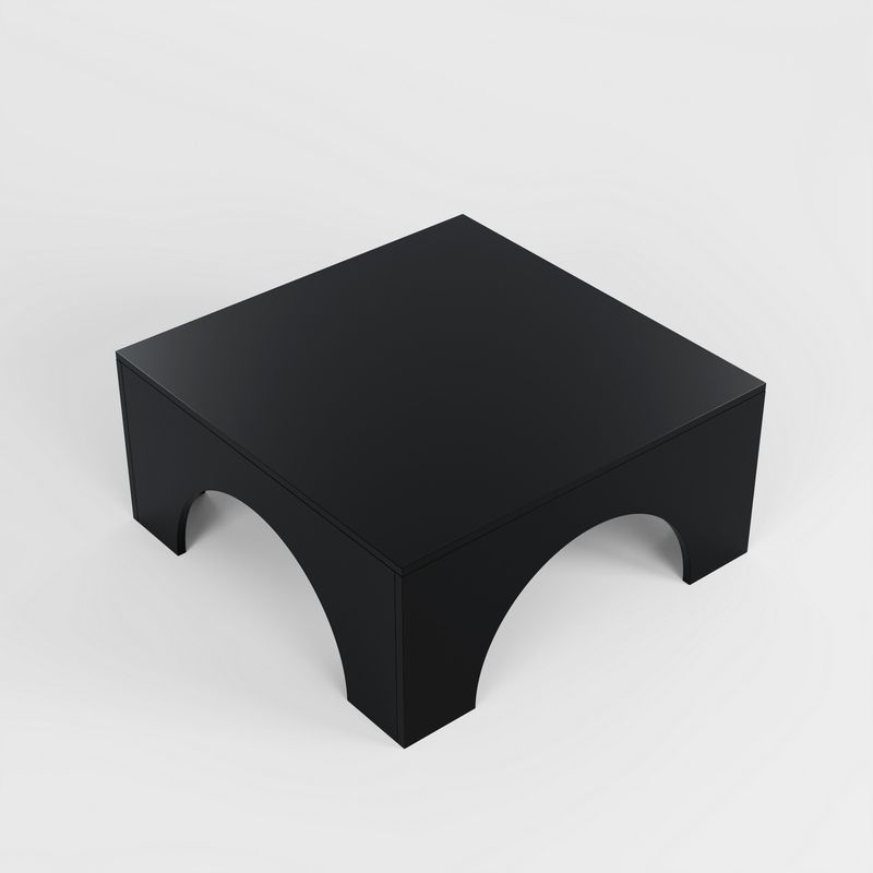 Casa si Gradina - Mobilier - Mese si birouri - Masute de cafea - Măsuță cafea Hanah Home, PAL melaminat, 80 x 80 x 37 cm, negru, 552NOS2498 - Infinity.ro