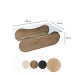 Casa si Gradina - Mobilier - Mese si birouri - Masute de cafea - Măsuță cafea Hanah Home, PAL melaminat, 105 x 65 x 35 cm, sapphire stejar/transparent, 552NOS2558 - Infinity.ro