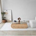 Casa si Gradina - Mobilier - Mese si birouri - Masute de cafea - Măsuță cafea Hanah Home, PAL melaminat, 105 x 65 x 35 cm, sapphire stejar/transparent, 552NOS2558 - Infinity.ro
