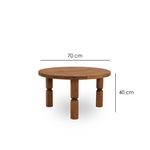 Casa si Gradina - Mobilier - Mese si birouri - Masute de cafea - Măsuță cafea Hanah Home, lemn masiv, 70 x 70 x 40 cm, chesnut, 552NOS2389 - Infinity.ro