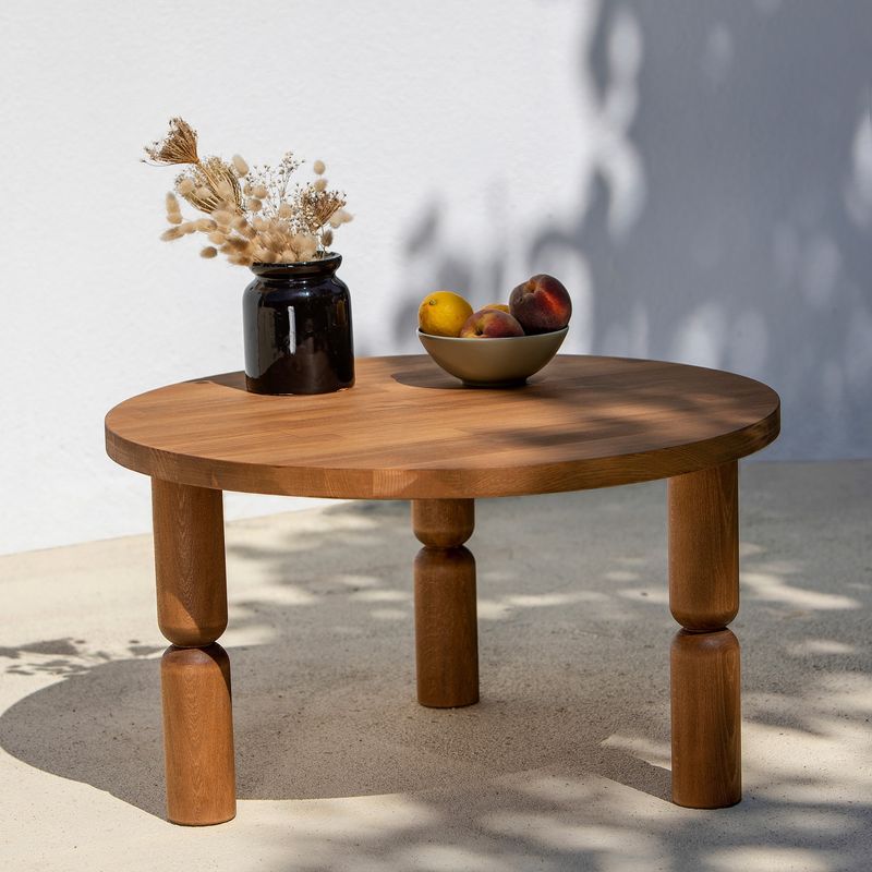 Casa si Gradina - Mobilier - Mese si birouri - Masute de cafea - Măsuță cafea Hanah Home, lemn masiv, 70 x 70 x 40 cm, chesnut, 552NOS2389 - Infinity.ro