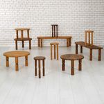 Casa si Gradina - Mobilier - Mese si birouri - Masute de cafea - Măsuță cafea Hanah Home, lemn masiv, 70 x 70 x 40 cm, chesnut, 552NOS2389 - Infinity.ro
