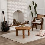 Casa si Gradina - Mobilier - Mese si birouri - Masute de cafea - Măsuță cafea Hanah Home, lemn masiv, 70 x 70 x 40 cm, chesnut, 552NOS2389 - Infinity.ro