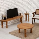 Casa si Gradina - Mobilier - Mese si birouri - Masute de cafea - Măsuță cafea Hanah Home, lemn masiv, 70 x 70 x 40 cm, chesnut, 552NOS2389 - Infinity.ro