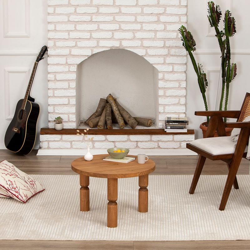 Casa si Gradina - Mobilier - Mese si birouri - Masute de cafea - Măsuță cafea Hanah Home, lemn masiv, 70 x 70 x 40 cm, chesnut, 552NOS2389 - Infinity.ro