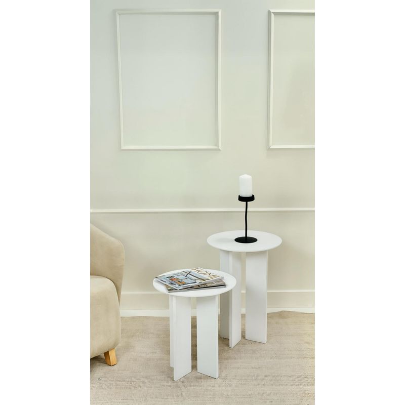 Casa si Gradina - Mobilier - Mese si birouri - Masute de cafea - Set măsuțe cafea Hanah Home, MDF, 40 x 40 x 45 cm, alb, 313RTX1141 - Infinity.ro