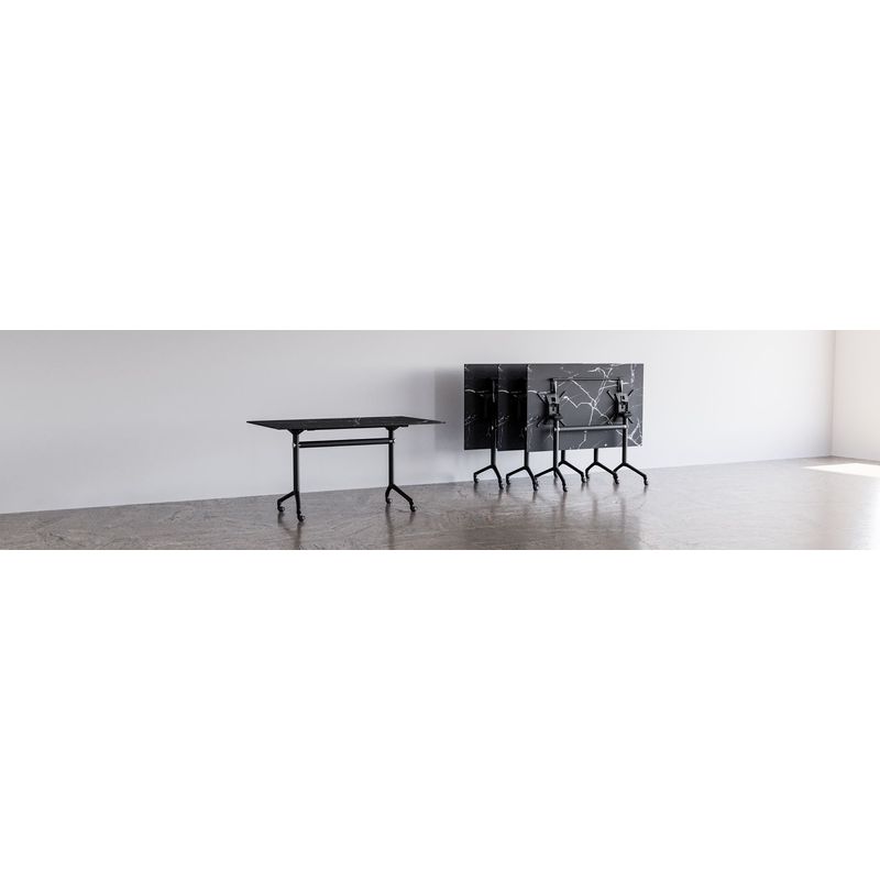 Casa si Gradina - Mobilier - Mese si birouri - Mese bucatarie si dining - Masă pliantă Hanah Home, plastic, 120 x 48 x 69 cm, negru, 532TLA1301 - Infinity.ro