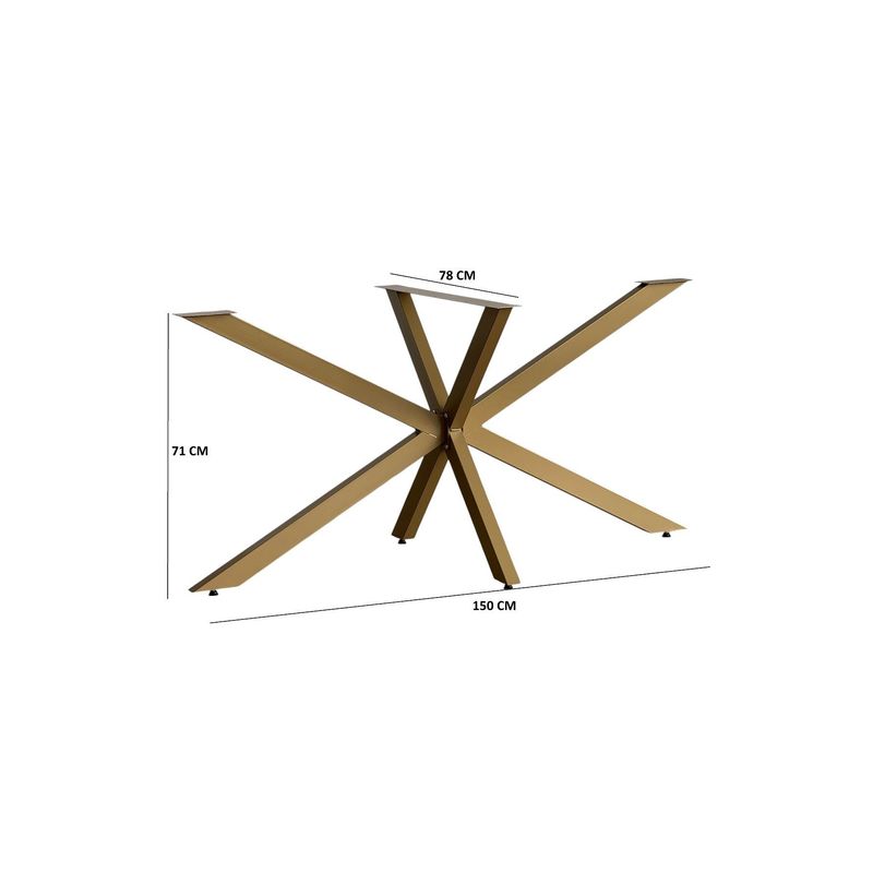 Casa si Gradina - Mobilier - Mese si birouri - Mese bucatarie si dining - Picioare metal masă Hanah Home, metal, 150 x 78 x 71 cm, auriu, 540MDR1503 - Infinity.ro