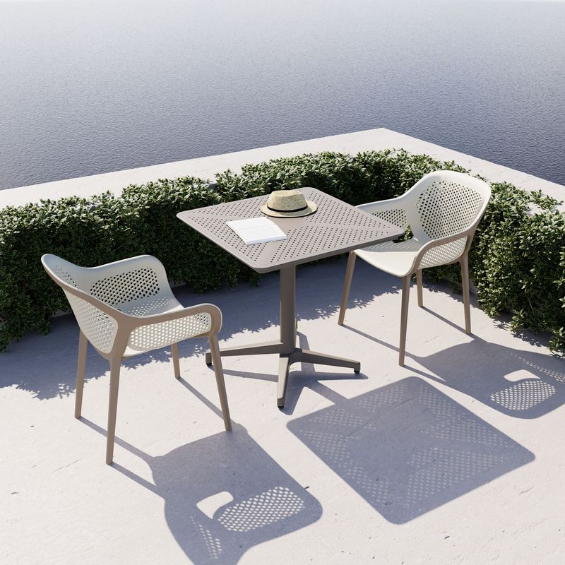 Casa si Gradina - Mobilier - Mese si birouri - Mese bucatarie si dining - Masă pliantă Hanah Home, 70 x 50 x 70 cm, bej-cenușiu, 532TLA1303 - Infinity.ro