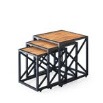 Casa si Gradina - Mobilier - Mese si birouri - Mese living - Măsuță nesting Hanah Home, PAL melaminat, 44.5 x 50 x 52.5 cm, pine, 974NMB1814 - Infinity.ro